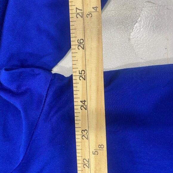 Catherens Button Down Tunic Top Womens 2x Royal Blue Roll Tab Sleeve 22/24W Stre - Picture 8 of 11